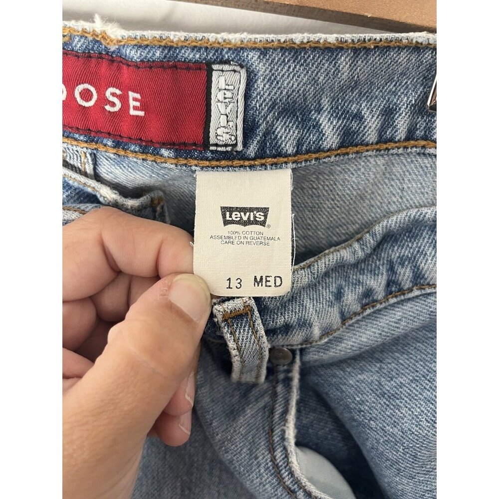 Vintage Blue Levi Silvertab Loose Denim Jeans Womens Size‎ 13 Med 90s Light Wash - Picture 12 of 16